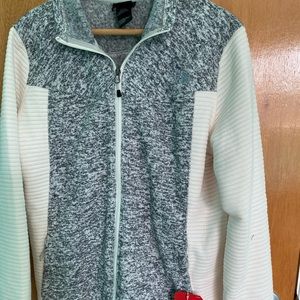 NWT North Face Zipper Sweatshirt White XL